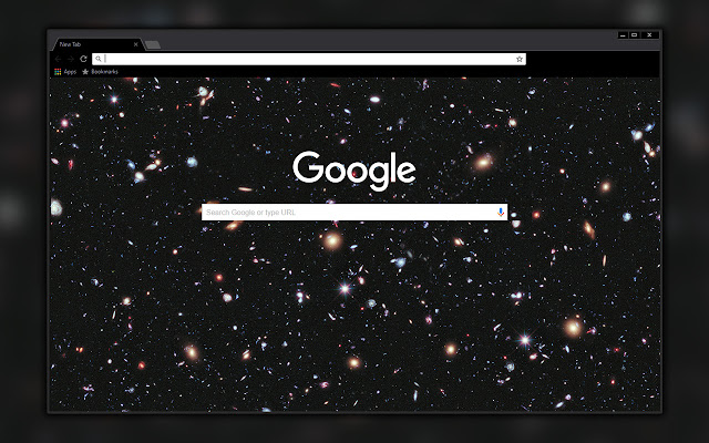 Deep Space Theme in Black chrome extension