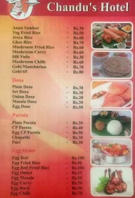 Chandu's Hotel menu 2