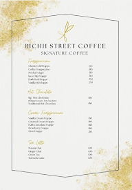 Richh Street Coffee menu 1