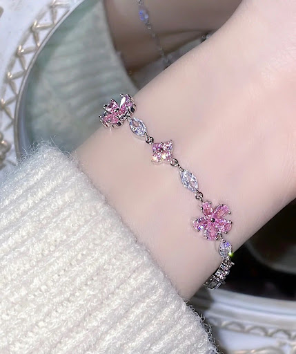 Title 7, Womens Cherry Blossom Crystal Bracelet – A bea...