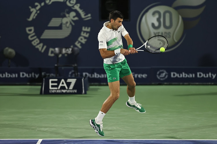 Novak Djokovic is the favourite to win a sixth Dubai title. Picture: DDFTENNIS/TWITTER