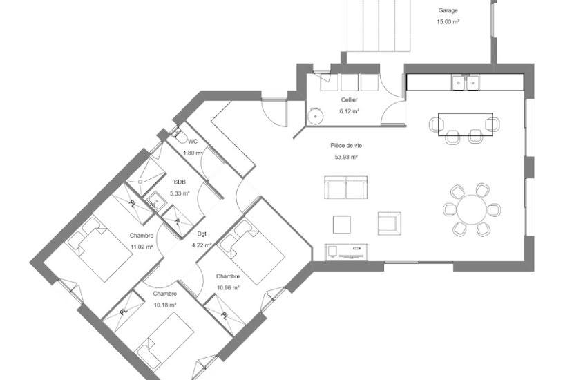  Vente Terrain + Maison - Terrain : 1 064m² - Maison : 100m² à Ausseing (31260) 