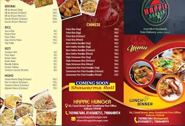 Happie Hunger menu 