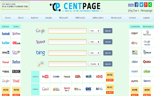 STARTPAGE CENTPAGE: Your all-in-one homepage