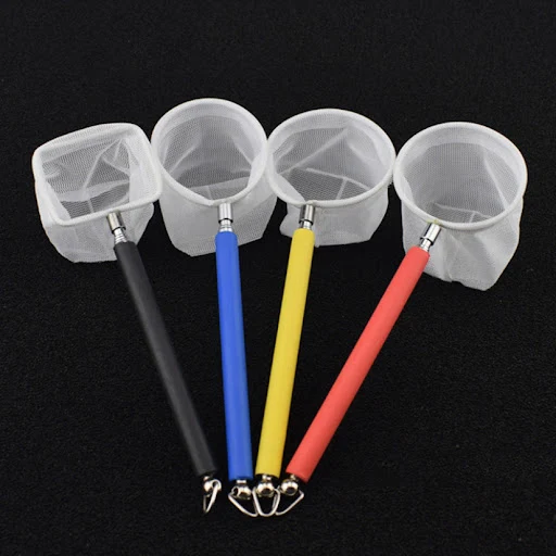 Aquarium Fishnet 3D Catch Net Square Round Fish Tank Cleaning Catching Shrimp Retractable Cleaning Tool Gadgets Accessor