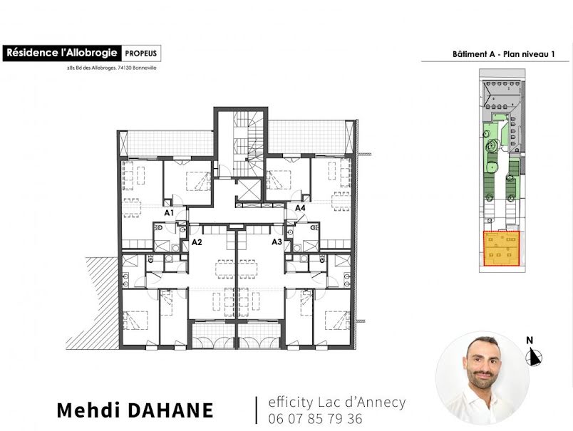 Vente appartement 3 pièces 59.4 m² à Bonneville (74130), 230 400 €