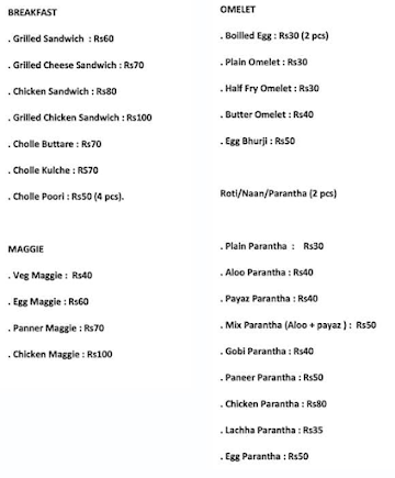 The Food Library Restro And Cafe menu 