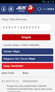 Aras Kargo Mobil Uygulama Screenshot