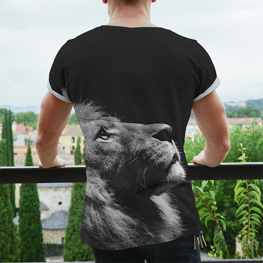Title 2, Mens Round Neck Short Sleeve 3D Digital Printe...