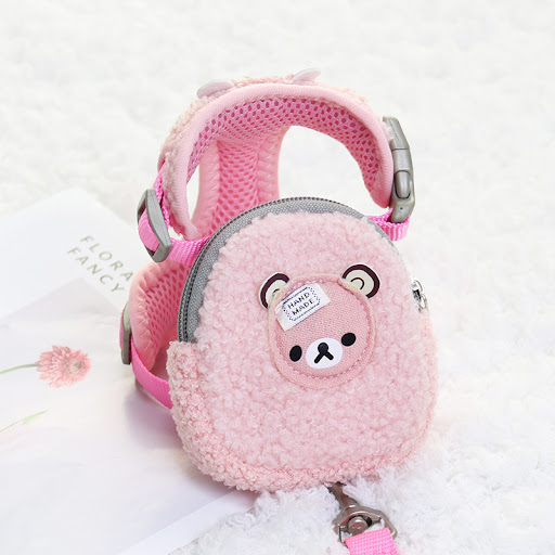 Title 6, Fleece Cute Pet Backpack Chest Strap Vest Type ...