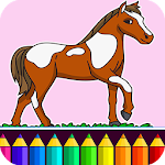 Cover Image of Baixar jogo de desenhos de cavalos para colorir  APK