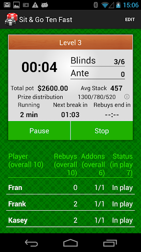 Screenshot Poker Timer