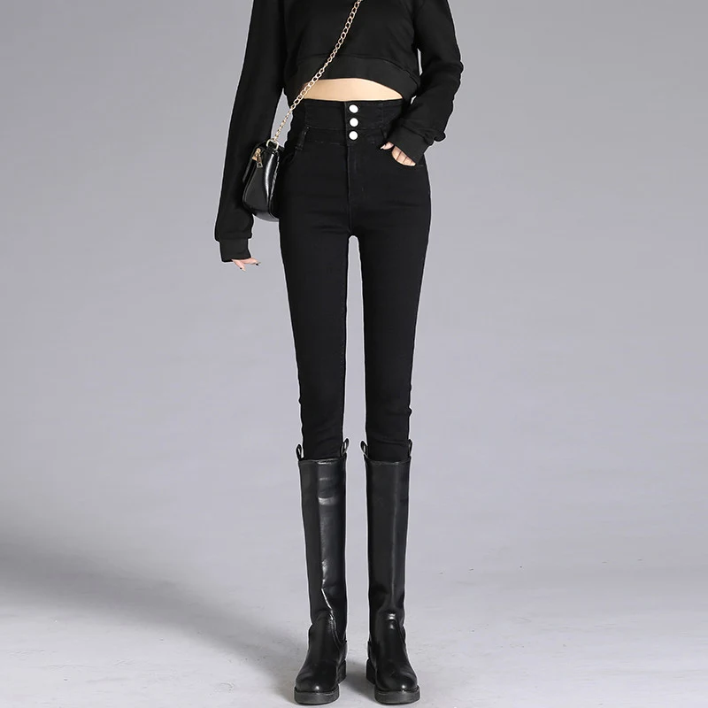 Title 5, High-Waist Jeans, Skinny Black Pencil Pants – B...