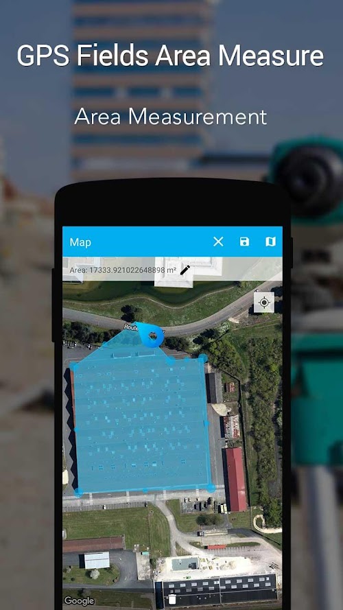 Android application GPS Fields Area Calculator screenshort