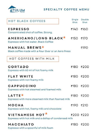 Tulum Coffee menu 1