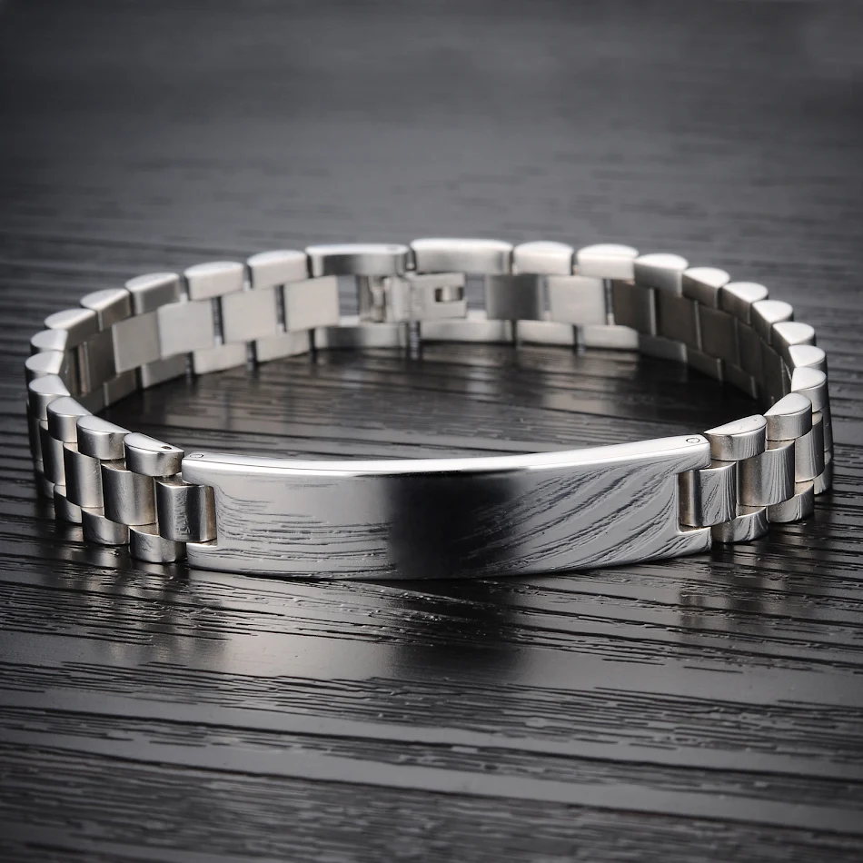 Pulseira de aço de titânio masculina