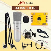 [Chính Hãng] Bộ Combo Mic Thu Âm Hát Livestream Soundcard Xox K10 2020, Mic Isk At100 Thu Âm Điện Thoại, Máy Tính, ....