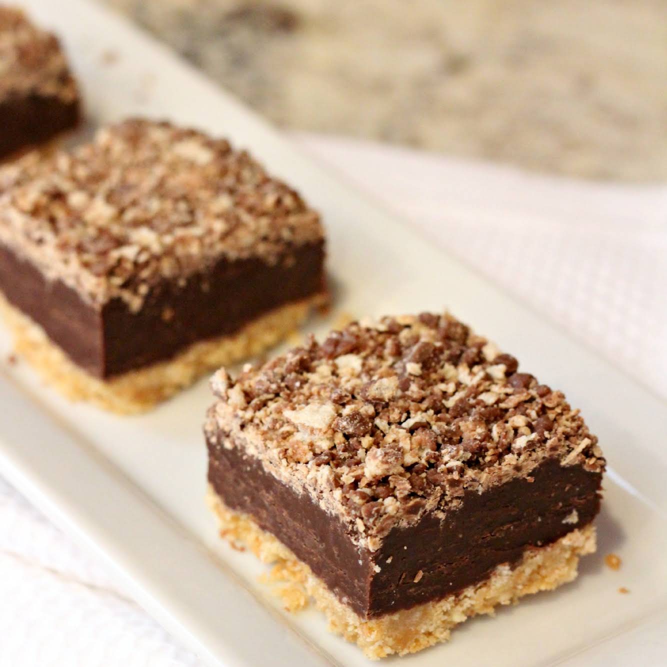 No Bake Kit Kat Squares