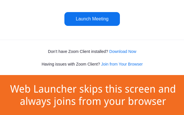 Web Launcher for Zoom Preview image 0