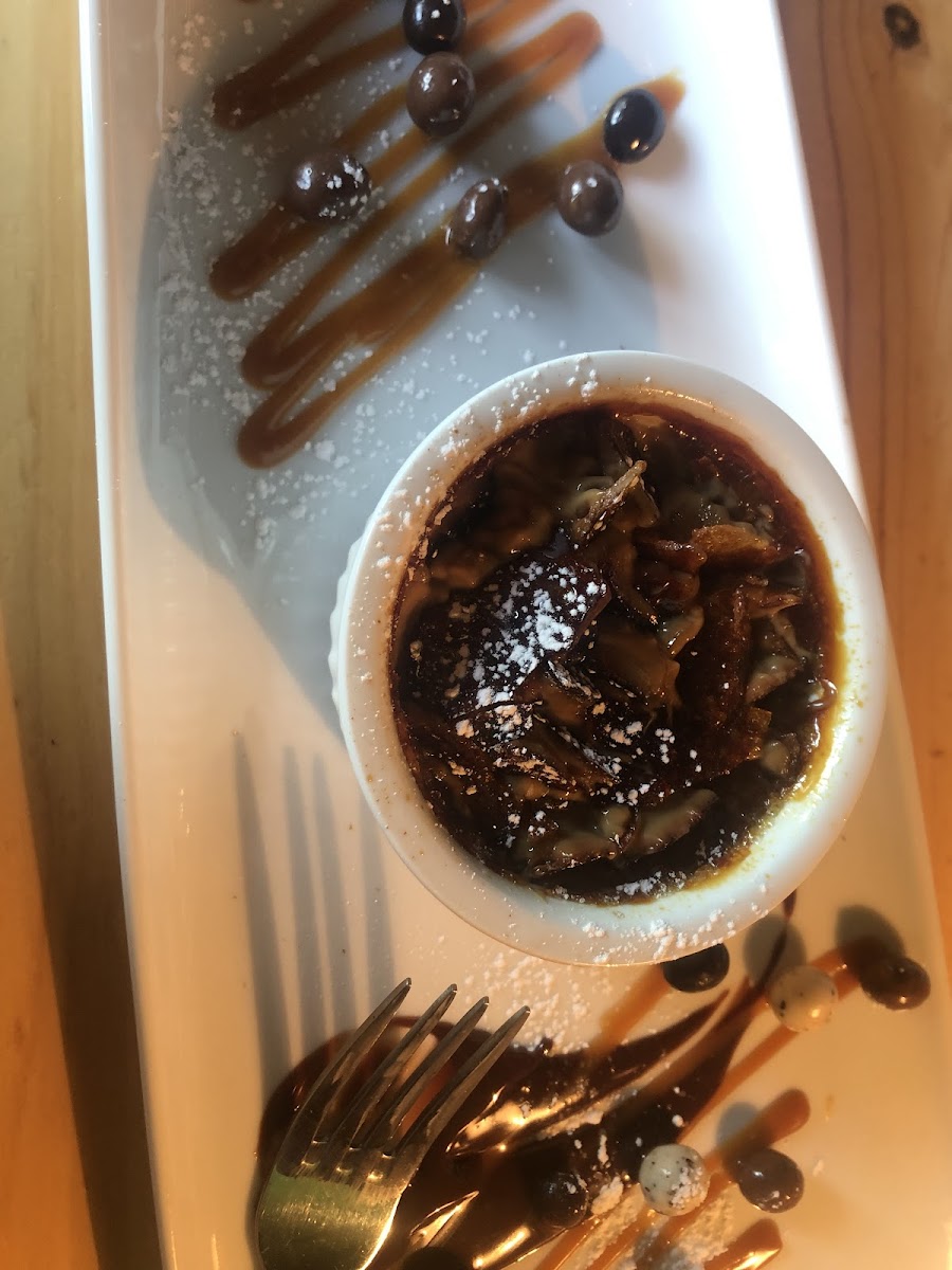 Coffee crème brûlée and chocolate covered expresso beans