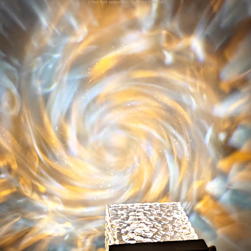 Title 5, Rotating Water Ripple Small Night Lamp, Creativ...