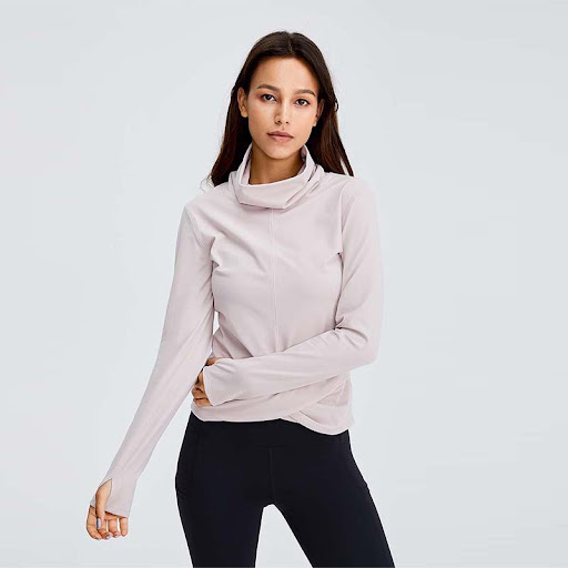 Title 5, High-neck Slim Slimming High-stretch Solid Colo...