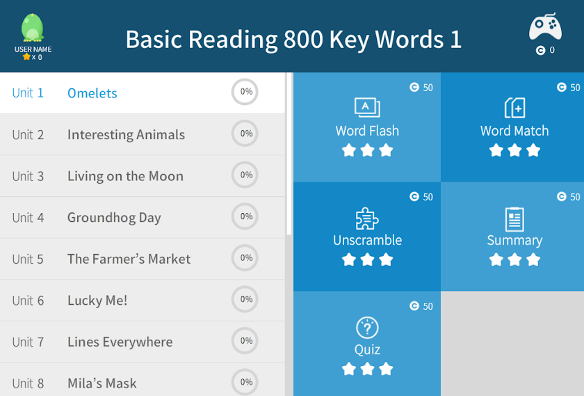 Basic Reading 800 Key Words 1 Screen 3