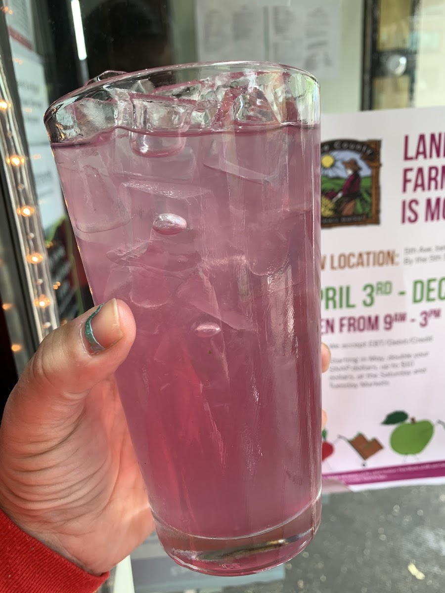 Lavender strawberry lemonade - not too sweet!