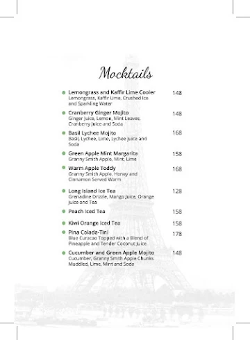 Amelie's menu 