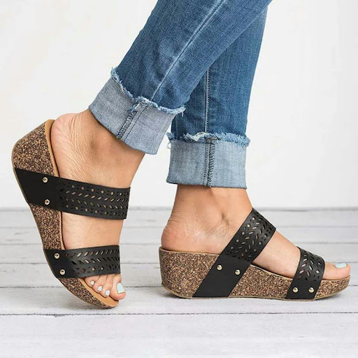 Title 5, Womens Wedge Sandals Big Size 43 Ladies Slippe...