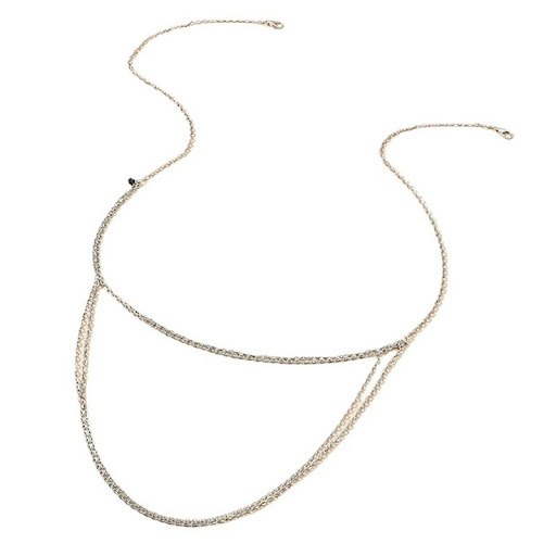 Title 1, Fashion Punk Multilayer Fringe Body Chain. Elev...