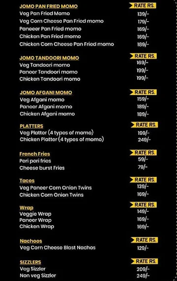 Jomo Cafe menu 