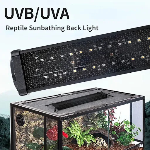 UVA+UVB Reptile Full Spectrum LED Light Turtle Lizard Snake Terrarium Sunbathe Heat Lamp 10.0 20.0 Sun Lamp Sunbathe Hea