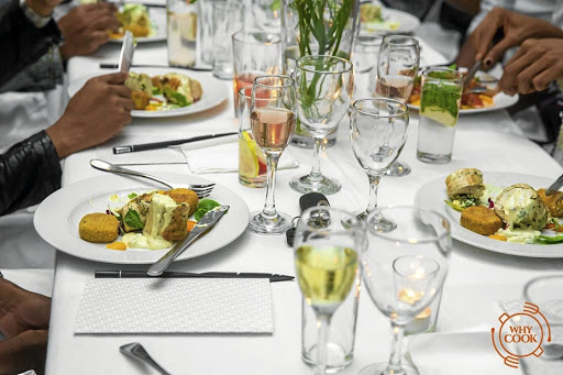 A Why Cook table laid out with a tantalising spread.