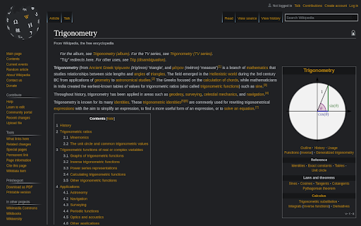 Dark Theme for Wikipedia page