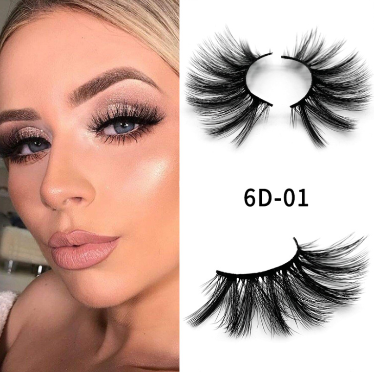 Nethong 25mm sztuczne rzęsy z norki 6D, trójwymiarowe, nieuporządkowane krzyżowe, idealne do makijażu oczu, popularne w Europie i USA. Efekt wow gwarantowany.