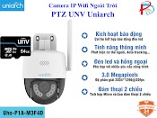 Camera Ip Wifi Ptz Unv Uniarch 3Mp Uho - P1A - M3F4D Đàm Thoại 2 Chiều, Có Màu Đêm - Hàng Chính Hãng