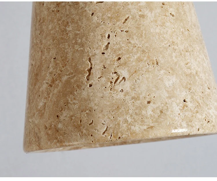 Title 4, Yellow Cave Stone Wabi Sabi Style Bedside Penda...