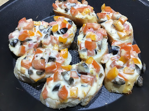 My version of Bruschetta.  Makes for a really nice appetizer.