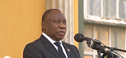 President Cyril Ramaphosa addresses the national Armed Forces Day event on Sunday.