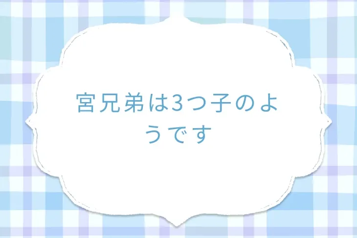 「宮兄弟は3つ子のようです」のメインビジュアル