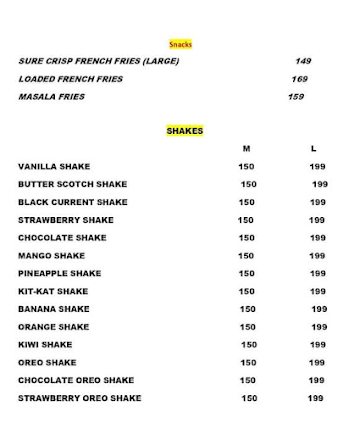 Paratha Junction menu 