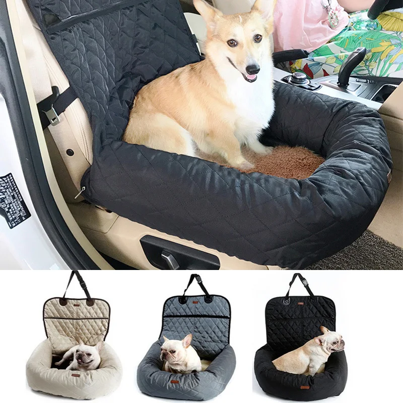 Title 3, Siège auto pliable pour chien 2 en 1, coussin d...