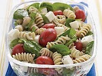 Spinach, Tomato, and Fresh Mozzarella Pasta Salad with Italian Dressing was pinched from <a href="http://www.myrecipes.com/recipe/spinach-tomato-mozzarella-50400000104754/" target="_blank">www.myrecipes.com.</a>