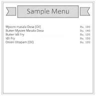 Satyanarayan Madras Cafe menu 1