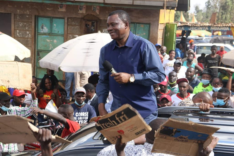 National Assembly Speaker Justin Muturi at Mukuyu near Murang'a town on Sunday, October 17, 2021.