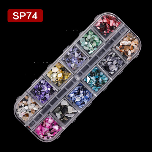 Title 10, Ultrathin Fragment Shell Piece Nail Pearl Diamo...