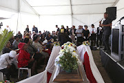  Hundreds of mourners gathered at the Hoyana homestead in Kwelerha at the weekend, where Anele Hoyana was laid to rest.