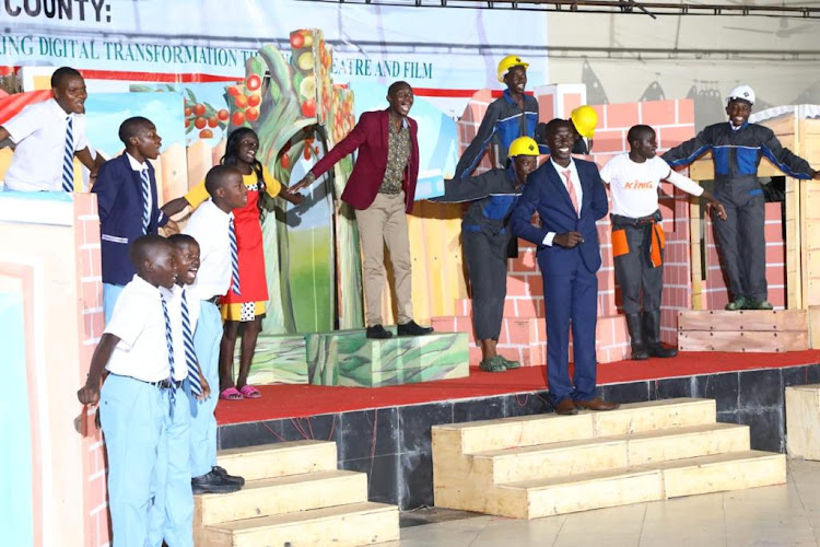 Kamusinga High School present a play called The Walls of Jericho during the national drama festivals in Shimo la Tewa April 29, 2023.