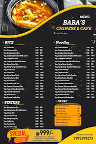 Baba's Chinese & Cafe menu 2